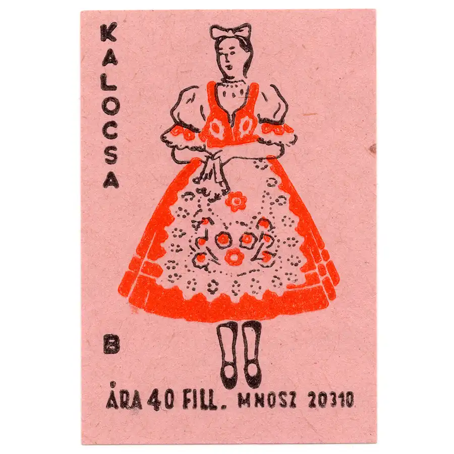 hungary-matchbox-labels-144 Kunság man's folk costume