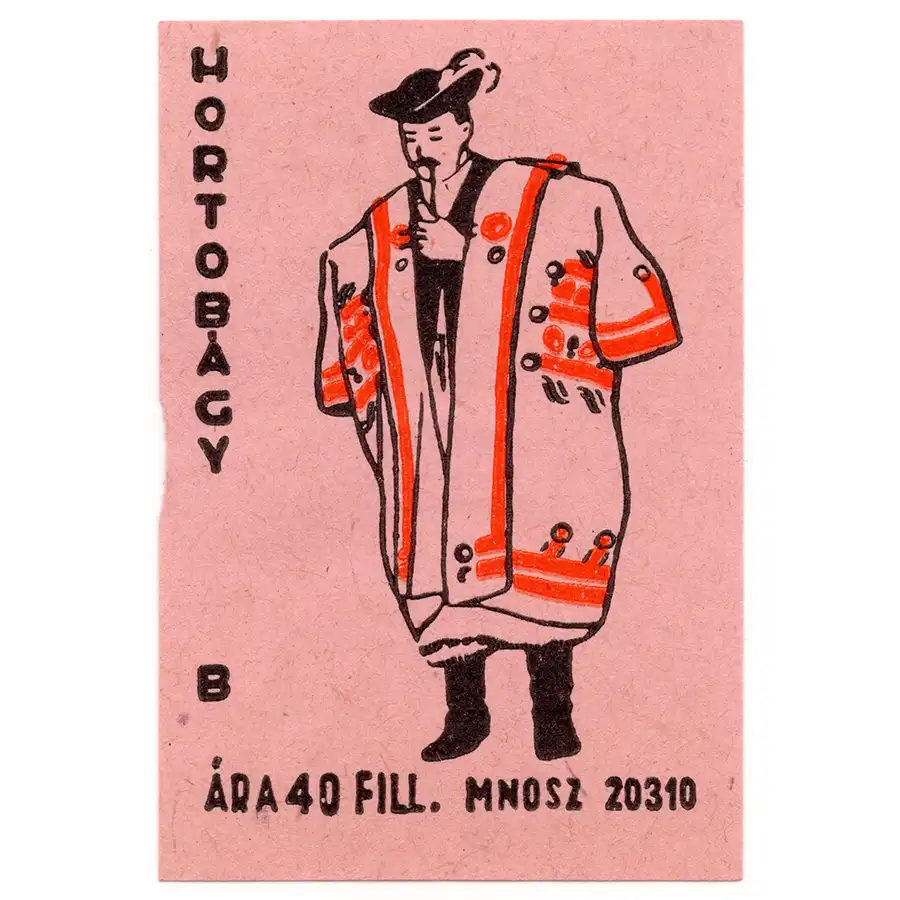 hungary-matchbox-labels-145 Kunság man's folk costume