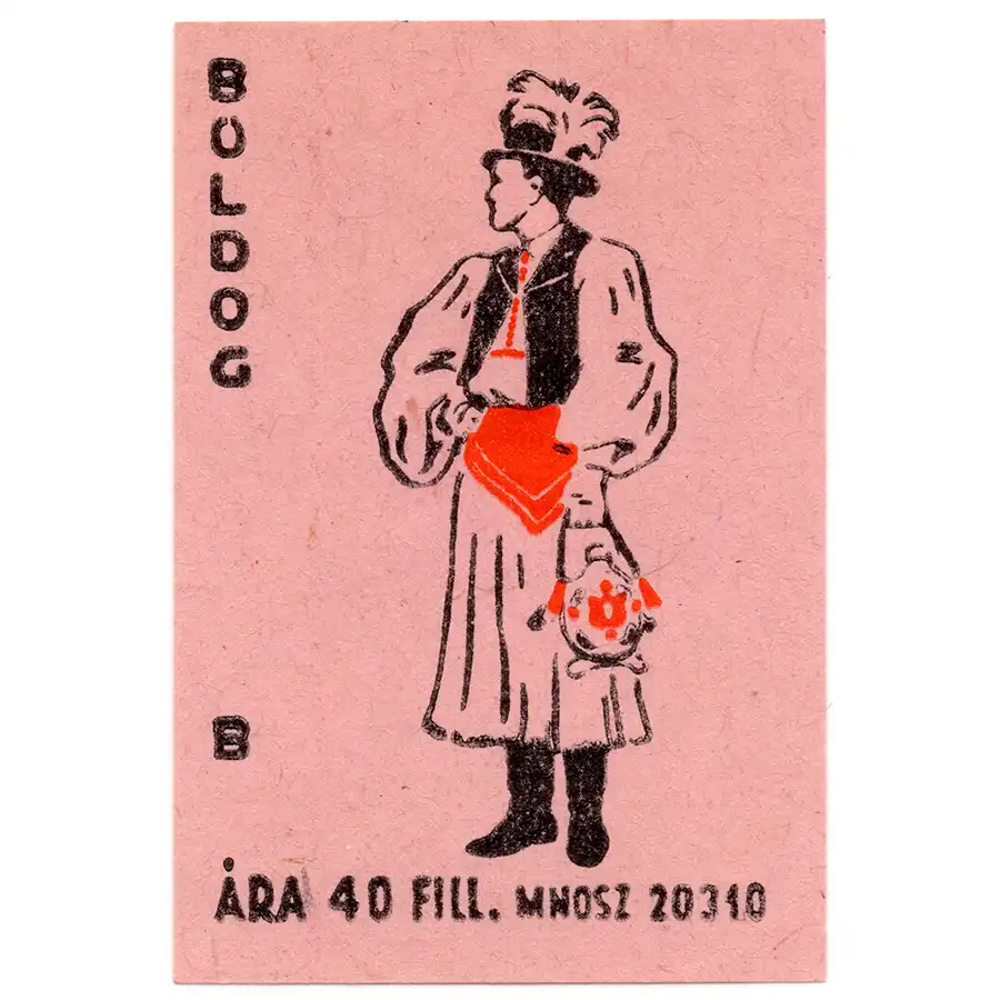 hungary-matchbox-labels-146 Kunság man's folk costume