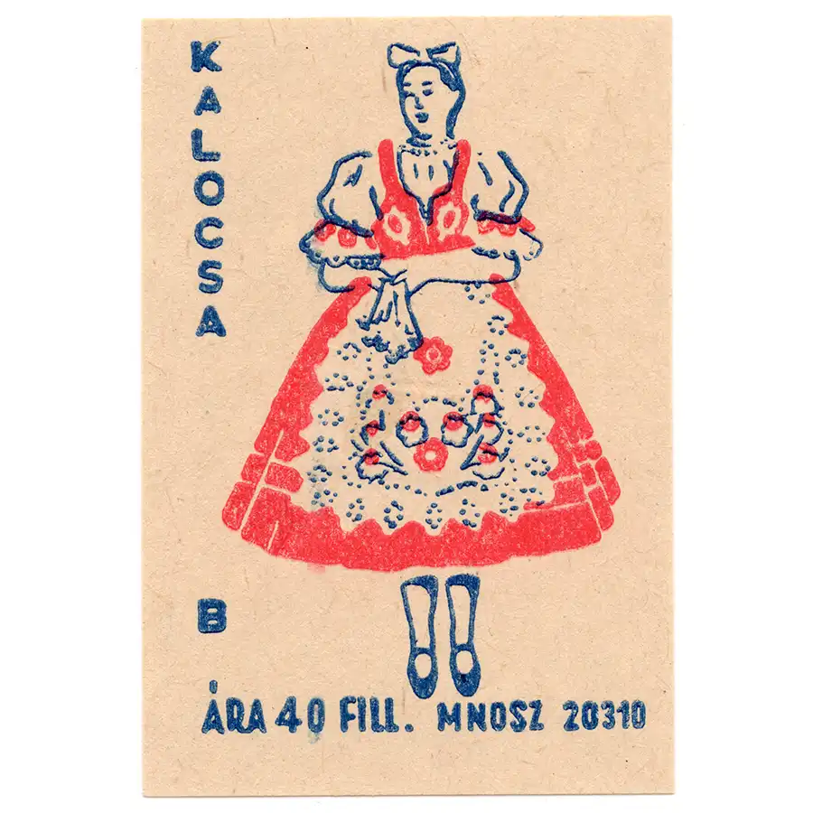 hungary-matchbox-labels-151 Bölöd woman's folk costume