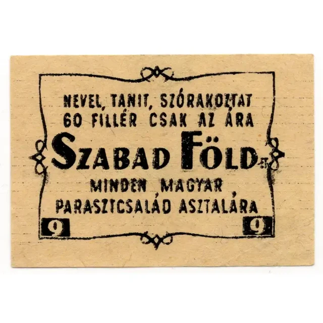 Free Land to the table of every Hungarian peasant family