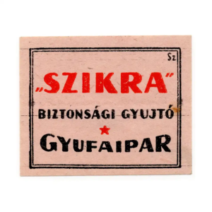 Szikra safety matches - Hungarian Matchbox Labels