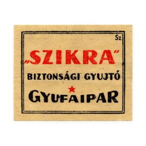 Szikra safety matches - Hungarian Matchbox Labels