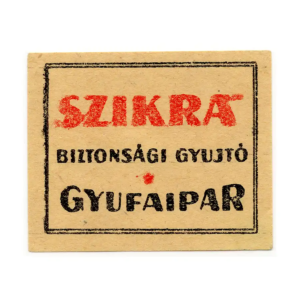 Szikra safety matches - Hungarian Matchbox Labels