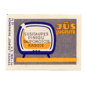 Lithuanian Matchbox Labels - State Savings Bank