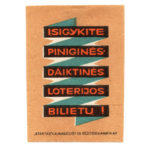 Lithuanian Matchbox Labels - State Savings Bank
