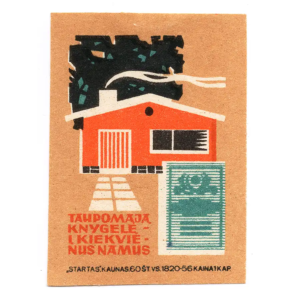 Lithuanian Matchbox Labels - State Savings Bank