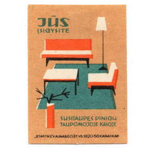 Lithuanian Matchbox Labels - State Savings Bank