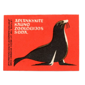 Lithuania Matchbox Labels - Visit Kaunas Zoo