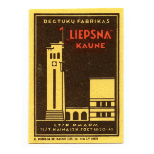 Lithianian Advertisements - Kaunas Match Factory Liepsna
