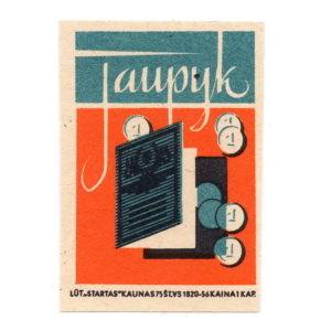 Lithuanian Matchbox Labels - State Savings Bank