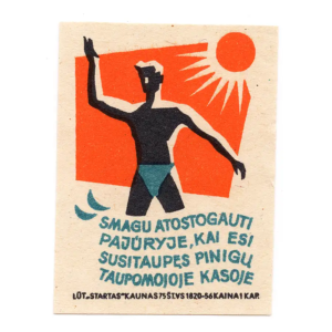 Lithuanian Matchbox Labels - State Savings Bank