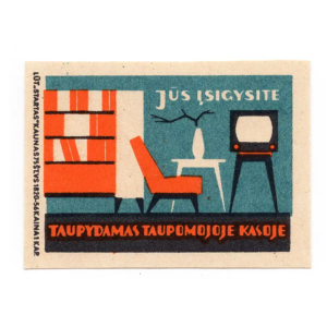 Lithuanian Matchbox Labels - State Savings Bank