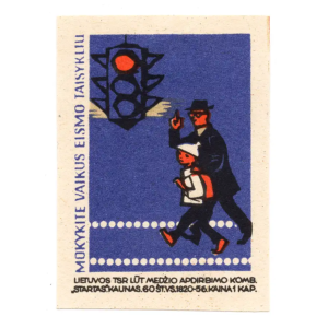 Lithuanian Matchbox Labels - Safe Traffic