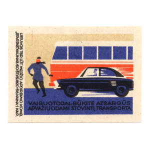 Lithuanian Matchbox Labels - Safe Traffic