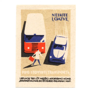 Lithuanian Matchbox Labels - Safe Traffic