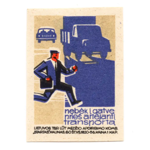 Lithuanian Matchbox Labels - Safe Traffic