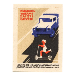 Lithuanian Matchbox Labels - Safe Traffic