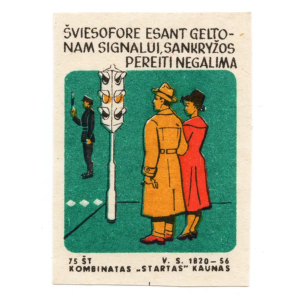 Lithuanian Matchbox Labels - Safe Traffic