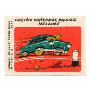 Lithuanian Matchbox Labels - Safe Traffic