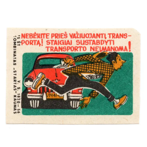 Lithuanian Matchbox Labels - Safe Traffic