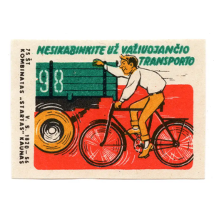 Lithuanian Matchbox Labels - Safe Traffic