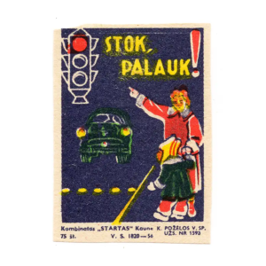 Lithuanian Matchbox Labels - Safe Traffic