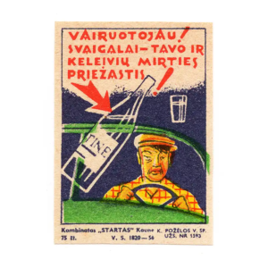 Lithuanian Matchbox Labels - Safe Traffic