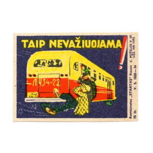 Lithuanian Matchbox Labels - Safe Traffic