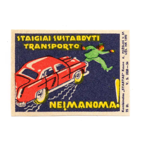 Lithuanian Matchbox Labels - Safe Traffic