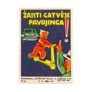 Lithuanian Matchbox Labels - Safe Traffic