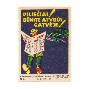 Lithuanian Matchbox Labels - Safe Traffic