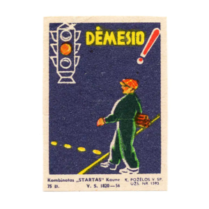 Lithuanian Matchbox Labels - Safe Traffic
