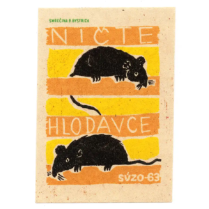 Czechoslovak Insects Matchbox Labels - Rodents transmit diseases